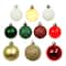 80 Pack Red, Green & Gold Glitter Shatterproof Ornaments by Ashland®